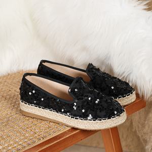 Mocassini moda donna punta rotonda con paillettes in stile vacanza <span class=keywords><strong>espadrillas</strong></span> - Product Image 5