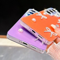 Étui de luxe scintillant avec nœud en strass pour Samsung S25 S26 Ultra, coque de téléphone Bling Bling Diamant Perle A55 A35 A17 A27 A57 A15