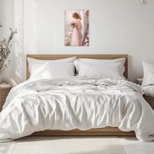 Modern Abstract Women Canvas <b>Paintings</b> Angel Girl with White <b>Wing</b> Portrait <b>Wall</b> Art Home Decor in Stock - Product Image 3