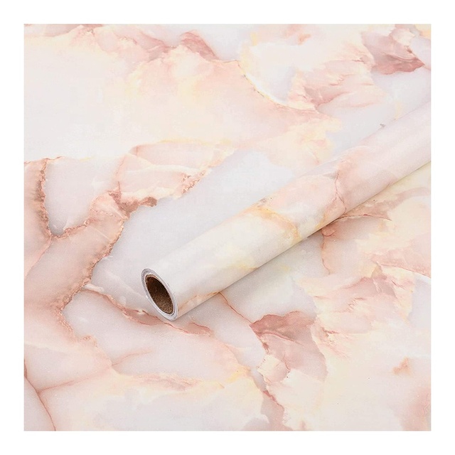MFShome Marble Peel and Stick Marble Color Wallpaper PVC Waterproof Contact Paper for Table/wall Renovation European Wallpaper