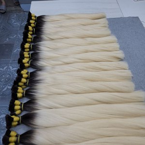 ผมต่อ Dream Hair DR01 HD พรีเมียม ซุปเปอร์ดับเบิ้ลดรอน เวียดนาม เวอร์จิ้น แท้ 100 กรัม เย็บด้วยเครื่องแบบดับเบิ้ลเวฟท์ สีบลอนด์ฟอกขาว แบบสั่งทำพิเศษ - Product Image 4