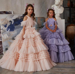 S5214F Nouvelle Robe de Cérémonie et de Performance pour Filles, en Dentelle à Paillettes Scintillantes, Style Défilé, avec Fleurs et Effet Fluffy, pour Anniversaire et Tenues Décontractées - Product Image 6