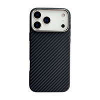 Étui de téléphone magnétique à motif de luxe pour iPhone 15 14 Pro Max, ultra fin, aspect fibre de carbone, coque arrière rigide en PC pour 12 à 17