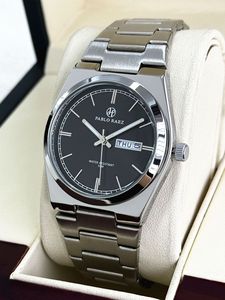 The new steel <b>bracelet</b> men's watch with butterfly clasp is selling well across the border. - Product Image 5