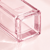 Guangzhou Huiyu - Flacons de parfum carrés en verre rose de 50 ml (1,69 oz) - Logo personnalisé - Flacon vide pour eau de parfum avec emballage et design de boîte
