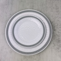 Assiettes jetables en mélamine écologiques personnalisées, forme ronde, vente en gros, avec impression sous glaçure et service OEM