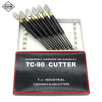 Cortador de Vidrio de Primera Calidad To-yo TC-90 para Vidrio de 2-12 mm de Espesor, Mango de Plástico, Certificado ISO9001, Corte de Diamante
