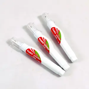 Foska Multifunctionele White Out 7Ml Vloeistofcorrectievloeistof Pen Met Metalen Tip Voor Schoolkantoor Thuis