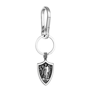 Llavero de Metal con Colgante de Ángel y Caballero, Acero Inoxidable, Accesorio Masculino, Regalo para Ocasiones Especiales - Product Image 5