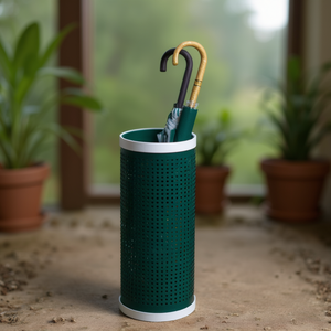 Portaombrelli in acciaio nero, diametro 22 cm, altezza 57 cm, per uso interno - Product Image 3
