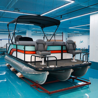Kinocean 16ft Luxury Bass Pro Pontoon Boat Pontoon House bateau de pêche avec réfrigérateur à vendre