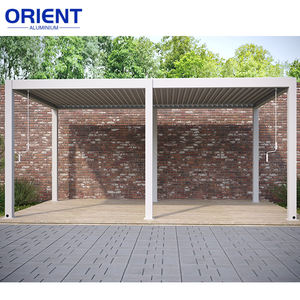 Pérgola Moderna para Exteriores de Aluminio, Pérgola Retráctil para Terraza de 3x4 con Toldo de Tela - Product Image 4