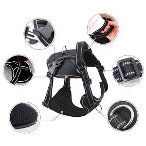 Harnes rompi reflektif nilon poliester padat, untuk anjing kucing besar jaring bersirkulasi untuk latihan dada efektif dipersonalisasi - Product Image 4