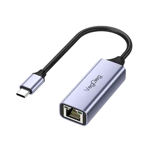Veggieg USB To Ethernet Network Cards 10/100/1000Mbps USB To RJ45 Lan Network Ethernet Converter For Windows 10 8 7 XP Mac