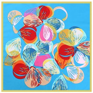 High Quality Oem Premium Multi-purpose Customized logo Flower <b>Silk</b> Satin Head <b>Scarf</b> - Product Image 6