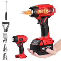 Pistola de Calor Inalámbrica para Obras de Construcción, 18 V, con 5 Boquillas Intercambiables, Temperatura Única, para Soldadura de PVC y Vinilo