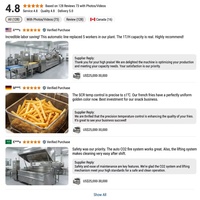 Ligne de friteuses industrielles certifiées CE pour noix, maïs, chips de banane, poulet, crevettes, fèves, en acier inoxydable 304