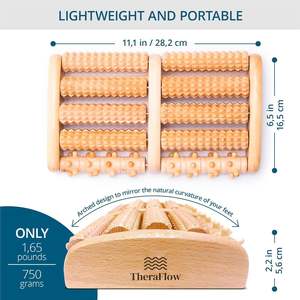 Masseur de pieds TheraFlow avec fonction musicale pour le soulagement de la neuropathie et de la fasciite plantaire, coffret cadeau comprenant un tableau de réflexologie (femmes et hommes) - Product Image 5