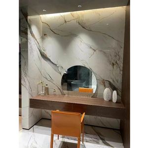 Gạch men giả đá cẩm thạch 900x1800mm, dày 9mm, bề mặt bóng cao, chống trơn trượt, chống axit, dùng cho tường nội thất phòng ăn biệt thự - Product Image 5