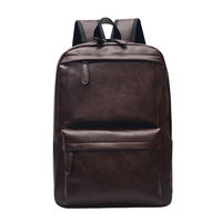 Sac à dos pour ordinateur portable en cuir PU imperméable de haute qualité à prix avantageux, vente en gros d'usine, logo personnalisé, sac à dos d'affaires, sac à dos d'école