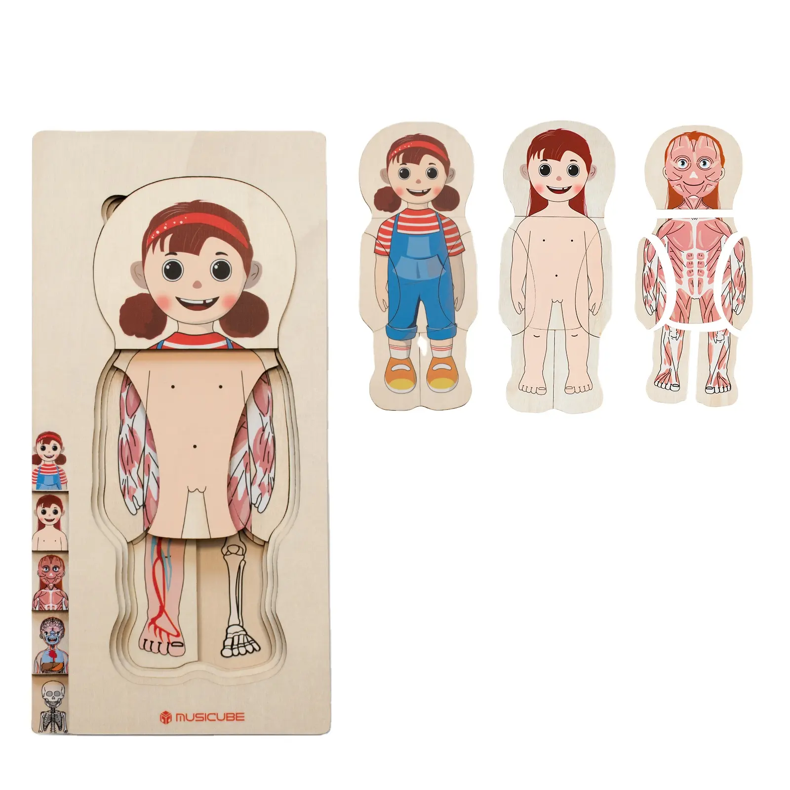 Детский деревянный пазл с одеждой для смены животных, детские развивающие игрушки, пазлы