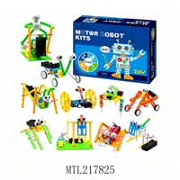 Kit éducatif STEM, jouets électriques, expériences créatives, bricolage, kit de robot insecte bionique à 6 moteurs pour les enfants de 4 à 6 ans