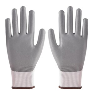 قفازات واقية من البولي يوريثان الرمادي مضادة للقطع 15G، قفازات واقية رمادية من HPPE من الشركات المصنعة - Product Image 1