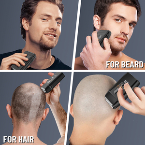 Afeitadora Eléctrica <span class=keywords><strong>de</strong></span> Doble Cuchilla con Pantalla LCD, Resistente al Agua, Recortadora <span class=keywords><strong>de</strong></span> Barba y Vello para Hombres - Product Image 2