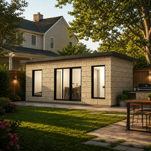 Anexo <span class=keywords><strong>Familiar</strong></span> de Acero Ligero para Jardín, Espacio de Vida Expandible con Aislamiento Térmico para Familias Multigeneracionales - Product Image 5