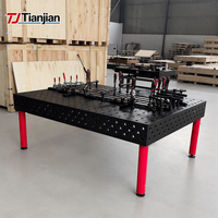 Plateforme de travail de soudage CNC D28 robuste, usinée, avec marquage de l'échelle, fixation flexible, pour atelier et assemblage