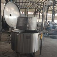 Cuisson du réservoir de mélange de la bouilloire chemisée avec le panier vertical de levage mobile automatique