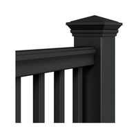 HIMOWAY Poteau de rampe d'escalier monté en hauteur en acier inoxydable et aluminium 4 po x 4 po et 3,15 po x 3,15 po, balustrades et mains courantes