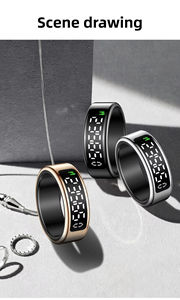 Bague Intelligente à Écran Tactile SY01 avec Base de Recharge, Étanchéité IP68, Contrôle de Caméra à Distance, Retourneur de Pages E-book, Suivi Santé et Fitness - Product Image 2