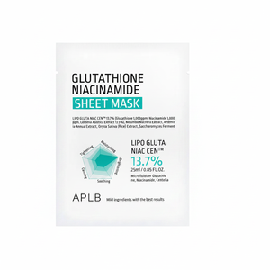 APLB Quality Facial Mask 25mL Glutathione Niacinamide Sheet Mask - Product Image 2