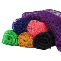 Éponge de bain exfoliante authentique en filet africain, loofah, débarbouillette, pour le dos, pour la douche, exfoliant corporel