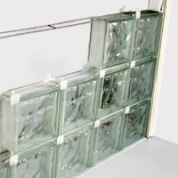 Blocs de verre creux carrés transparents en cristal de couleur personnalisée - Résistants au feu, haute transmission lumineuse pour salle de bain d'hôtel