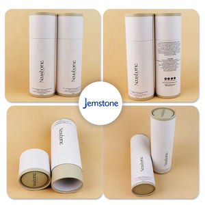 100% recyclé biodégradable usine gros kraft artisanat cylindre papier tube emballage avec couvercle - Product Image 6