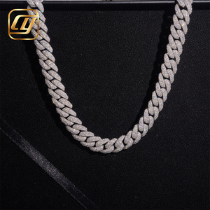 Collar de Plata de Ley 925 de 12 mm con Incrustaciones de Diamantes de Imitación Estilo Hip Hop, Cadena Cubana de Miami, Certificado GRA, VVS, Moissanita - Product Image 3