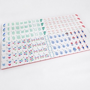 Fichas de Mahjong Americanas de Acrílico Rosa Claro de Cuatro Capas con Diseño de Mono Rosa, para Jugar en Casa y Reuniones - Product Image 4