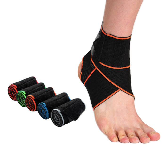 Non Slip Silicone Inside Adjustable Compression Brace Ankle Support Wrap