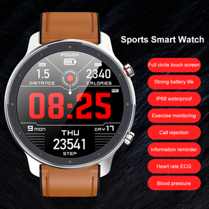 2020 nouveautés hommes femmes L11 Sport Smartwatch cuir TFT moniteur de fréquence cardiaque lecteur de pression artérielle télécommande musique - Product Image 5