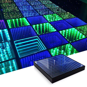 Twinklight Party <span class=keywords><strong>Pixel</strong></span> <span class=keywords><strong>3D</strong></span> Mirror Infinity Dancing Floor Panel Pista de Baile Led Magnet Interacción Dance Floor Light Wedding - Product Image 1