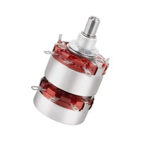 Potentiomètre rotatif triple WTH118, film carbone, 220K, 2W, conforme RoHS