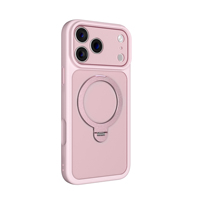Funda Magnética de Lujo para Teléfono con Lente de Precisión y Soporte Giratorio de 360°, Absorción de Impactos, para iPhone 16 15 14 13