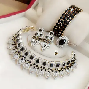 New Launch Uniq And Fancy Latest And New Fashion Ad Diamond Choker Set With Earring in M creation