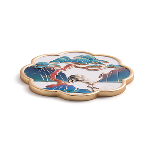 Portable Customized Scenery Flower Shape Single Side UV Printing Metal <b>Compact</b> Pocket <b>Mirror</b> - Product Image 1