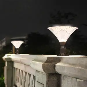 Moderno LED di energia solare luce principale del cancello per il giardino di casa all'aperto impermeabile pilastro lampada a muro