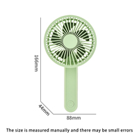 Mini ventilateur portatif 2 en 1 avec cordon de poignet 90 °   Pliable, pliable sur le côté, rechargeable, 3 vitesses, vert, rose, jaune, cadeau