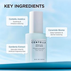 SKIN1004 Centella Hyalu-Cica Blue Serum 50ml Siero Idratante per il Viso con Centella Asiatica del Madagascar - Product Image 3