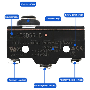 Interruptor de Desplazamiento Serie Z-15GD con Interfaz de Comunicación RS485 Z-15GD55-B Z-15GK55-B Z-15GD-B Z-15GK355-B GW22-B Diseño Compacto Ultra - Product Image 4